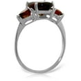 thumbnail image 2 of Galaxy Gold GG 14K White Gold 4.1 CTW Natural Garnets Ring - January Birthstone - Energy & Devotion - Sizes 5.5 to 11 - Fine Jewelry for Women, 2 of 2