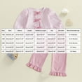 thumbnail image 3 of TOWED22 2Pcs Set Infant Baby Girl Fall Clothes Cute Graphic Long Sleeve Crewneck Sweatshirt+Joggers Pants Winter Outfit Set,Pink,6-12 M, 3 of 4