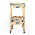 thumbnail image 5 of Beaumont Lane Rattan White Bar Cart Rectangular 34.5"W x 16.5"D x 33"H, 5 of 13