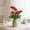 Red, variant on Artificial Carnation Flower Bouquet, 13in Fake Silk Flowers for Home Office Decor