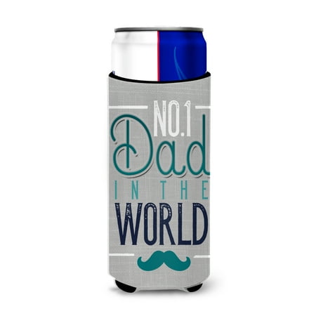 

Carolines Treasures BB5427MUK No 1 Dad in the World Michelob Ultra Hugger for slim cans Slim Can multicolor