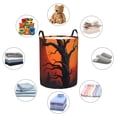 thumbnail image 6 of Daiia Yellow Castle Sunset Tree Round Laundry Basket with Handles Thickened Waterproof Circular hamper,Dirty Clothes Storage Basket for Bedroom,Bathroom,College Dorm-Medium, 6 of 8