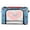 Blue Heart Cat, variant on Collapsible Water-Resistant Storage, Double-door Storage Bins for Closet Organizers Blue Floral Bear Printed 16.9"x11.4"x10"