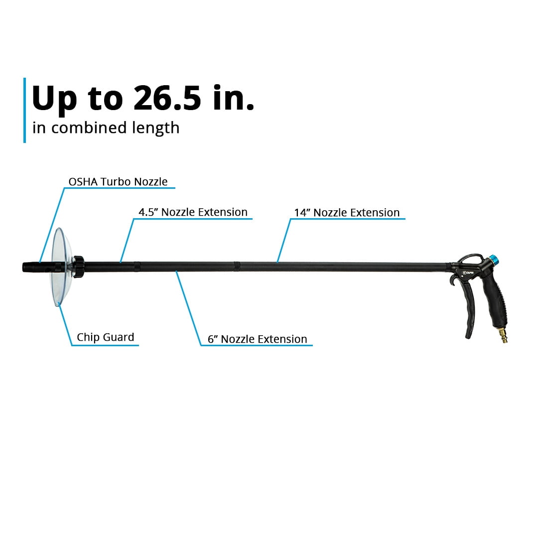 Capri Tools Windstorm EX High Performance Air Blow Gun, Master Set with Accessories