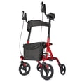 thumbnail image 1 of Yescom Déambulateur Vertical avec Siège, Aides Pliables Durables pour Tout-Terrain pour Aînés, Rouge, 1 of 10