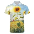 thumbnail image 4 of Sunflower Men Zipper T-shirt Summer Casual Short Sleeve T-shirt Top, 4 of 7