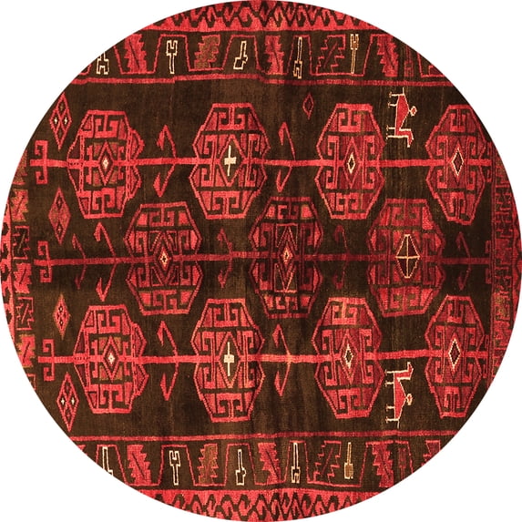 Ahgly Company Indoor Round Persian Orange Traditional Area Rugs, 3' Round