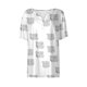 thumbnail image 4 of Camiseta de mujer Camiseta Estampado Botón Manga corta Diario Fin de semana Moda Básico Cuello en V Regular Top Multicolor/S, 4 of 5
