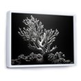 thumbnail image 2 of Designart "Monochrome Anemone In Colorful Photo II" Coastal Coral Under Water Floater Framed Wall Decor, 2 of 5