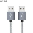 thumbnail image 2 of Deyuer USB2.0 Male to Male USB Cable High Speed Data Transfer Cord,Grey 0.25m, 2 of 8