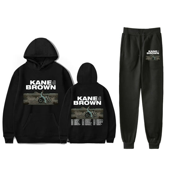 Kane Brown The High Road Tour 2025 Sweatsuit Fashion Hoodies 2 Piece Suit Hip Hop Sets