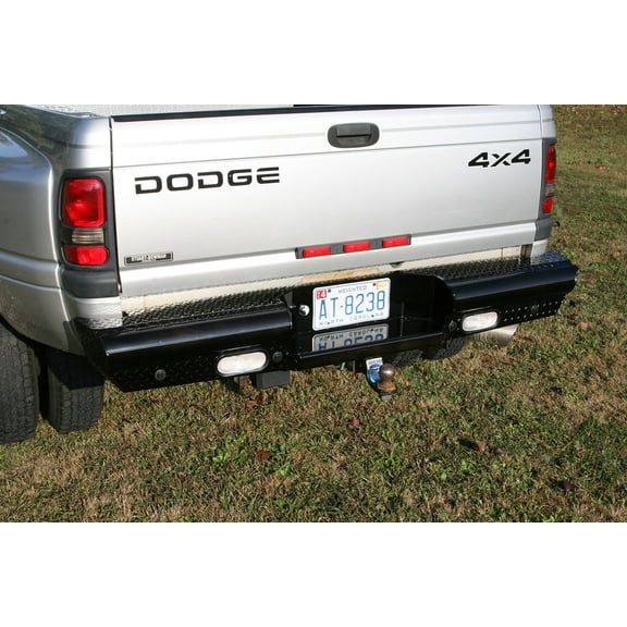 Fab Fours DR94-T1650-1 Black Steel Ranch Rear Bumper Fits Ram 2500 Ram 3500 Fits select: 1994-1998,2001-2002 DODGE RAM 2500