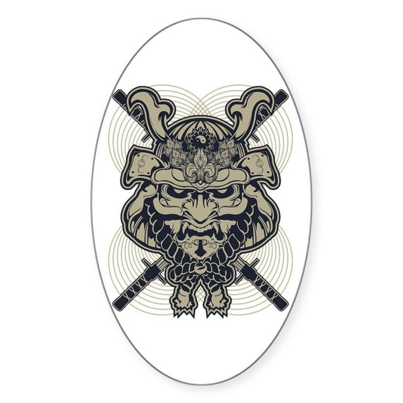 CafePress - Samurai Rising - Sticker (Oval)