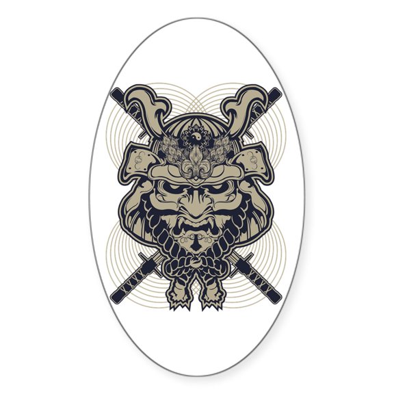CafePress - Samurai Rising - Sticker (Oval)