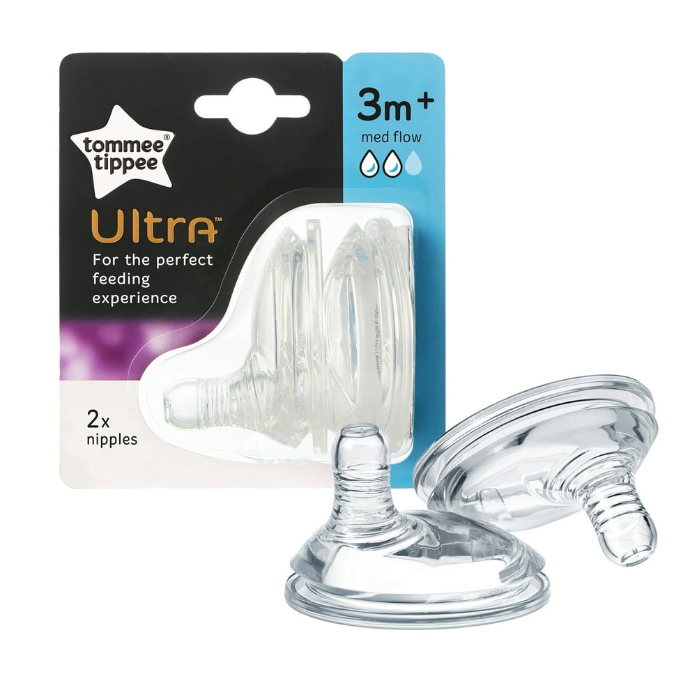 Tommee Tippee Ultra Nipples Medium Flow 3m+ 2 CT