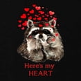 thumbnail image 3 of CafePress - Here's My Heart Cute Raccoon Blowing Kisses Quote - Zip Hoodie, Classic Hooded Sweatshirt with Metal Zipper, 3 of 4