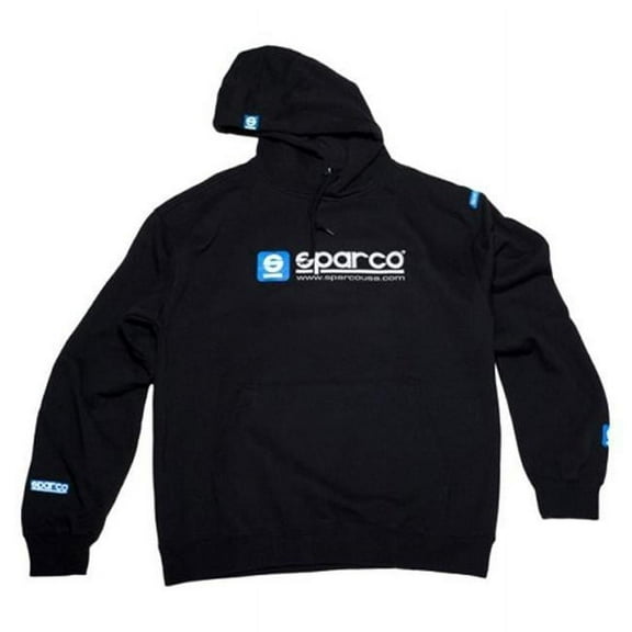 Sparco  Www Hooded Sweatshirt, Black - Extra Large