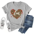 thumbnail image 6 of Anbech Love T Shirts Short Sleeve Leopard Graphic Tees Round Neck Funny Summer Tops, 6 of 6