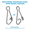 thumbnail image 3 of Uxcell 72Lbs Stainless Steel Fishing Snaps Swivels Clips Quick Change Black 50 Pack, 3 of 6