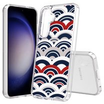TalkingCase Slim Fit Phone Case Compatible for Samsung Galaxy S25  Plus(Not S25/ S25 Ultra), Japanese Waves 8 Print, Lightweight,Flexible, USA Print