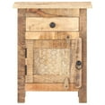 thumbnail image 3 of vidaXL Bedside Cabinet 15.7"x11.8"x19.7" Rough Mango Wood, 3 of 3
