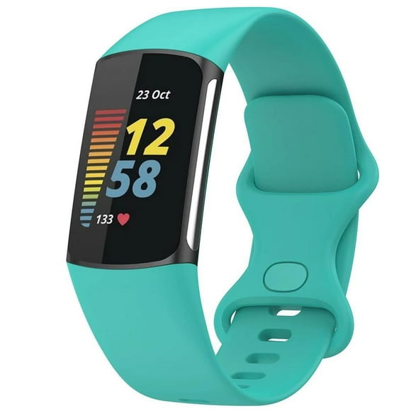 DEBGFS Compatible with Fitbit Charge 5 Bands Women Men, Soft Silicone Adjustable Waterproof Sport Replacement Wristbands Strap for Fitbit Charge 5 / Charge 6 Fitness Tracker,water duck