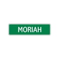 thumbnail image 1 of Moriah Girls Children Name Letter Printed Label Indoor Outdoor Wall Plaque Decoration Aluminum Metal Sign 4"x13.5", 1 of 1