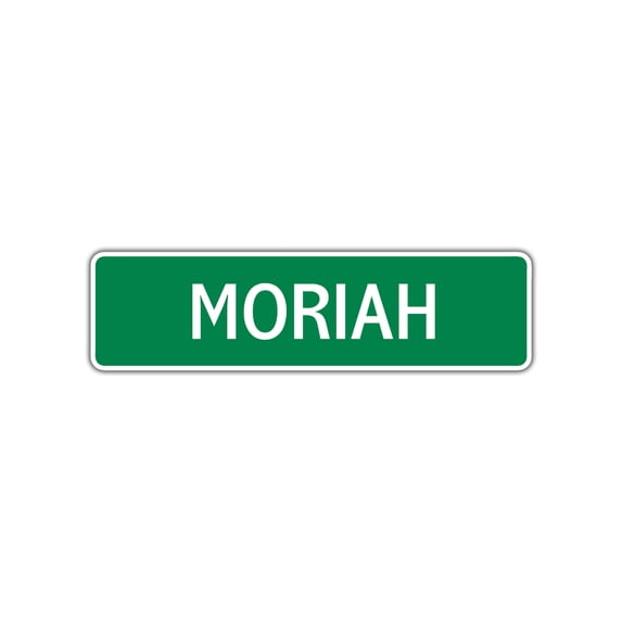 Moriah Girls Children Name Letter Printed Label Indoor Outdoor Wall Plaque Decoration Aluminum Metal Sign 4"x13.5"