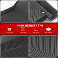 thumbnail image 4 of Ikon Motorsports Floor Mats Compatible With 2008-2012 Honda Accord Sedan 4-Door, 3D Molded Custom Carpets 1st 2nd Row Front Rear Protection 3PC Black TPE Thermo Plastic Elastomer All Weather Liner, 4 of 9