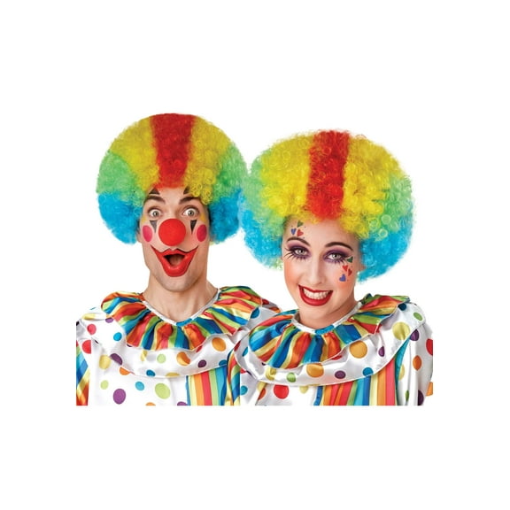 Adult Multicolor Clown Wig