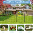 thumbnail image 5 of DOMQGA Garden Fence 10 Panels,35.8in(H) x 21.8ft(L) Rustproof Decorative Fence Metal,Animal Barrier for Outdoor,Picket Fencing No-Dig for Yard (9 Panels+1 Gate), 5 of 8