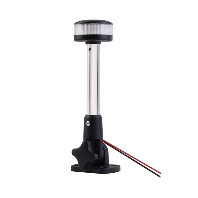 8" White LED Fold Down Stern Light For Boat Marine Navigation Anchor All-Round Lamp 2 Nautical Mile Visibility ,High Bright