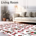 thumbnail image 2 of ODIKA 2'x3' Machine Washable Non-Slip Area Rug, Festive Nutcracker Soldier Bathroom With Holiday Hooks High Traffic Rug, Red, 732070, 2 of 7