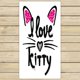 thumbnail image 1 of Toalla de Motivación I Love Kitty ABPHQTO 75x140 cm, 1 of 1