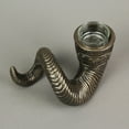 thumbnail image 5 of Veronese Design 4 3/8 Inch Tall Nordic Viking Ram Horn Tealight Candle Holder Cold Cast Bronzed Resin Sculpture, 5 of 5