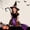 czb# Dark Purple694, variant on Girls Baby Halloween Tutu Skirt Set Rainbow Color Mesh Ruffles Tiered Layered A-Line Mini Skirt With Hat Broomstick For Toddler Kids Dance Dress Up 3 Piece Clothes Outfits,Orange,2-4 Years