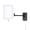 Black Plug In, variant on Jerdon Rectangular Wall Mount Makeup Mirror with 5X Magnification - Lighted Makeup Mirror with 6-foot Power Cord - Chrome Finish - Model JRT710CL