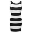 thumbnail image 3 of IROINNID Women's Sleeveless Stripes Sheath Dress Summer Sexy Casual Slimming Stripe Tank Dress Round Neckline Short Dress, 3 of 5