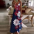 thumbnail image 2 of Erwazi Summer Dresses for Women 4th Of July Printed Crew Neck Sleeveless Ankle Length Dress Celebrations Outdoor Parties Activities Casual Dresses, 2 of 7