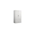 thumbnail image 2 of Aubree White Engineered Wood Wardrobe Cabinet Armoire with Drawers, 2 of 6