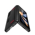 thumbnail image 4 of ELEHOLD Leather Case for Samsung Galaxy Z Fold 5,with Built-in Screen Protector Hinge Protection Hidden Kickstand Non-Slip Wristband Shockproof Full Body Case for Samsung Z Fold 5,Black, 4 of 8
