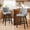 Dark Grey, variant on Swivel Counter Height Bar Stools, Set of 2, 27'' Modern Bar Stool with Curved Back and Solid Wood Legs, Bar Stools for Kitchen Island, Faux Leather Brown