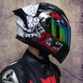thumbnail image 4 of Casco de carreras de cara completa, serie aprobada por DOT, casco Capacete Casco, casco de motocicleta, casco de motocross con esquinas con personalidad, 4 of 5