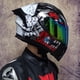 thumbnail image 4 of Casco de carreras de cara completa, serie aprobada por DOT, casco Capacete Casco, casco de motocicleta, casco de motocross con esquinas con personalidad, 4 of 5