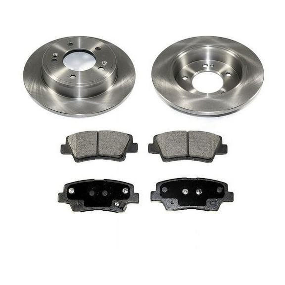 Rear Ceramic Brake Pad and Rotor Kit - Compatible with 2013 - 2016 Hyundai Elantra 2014 2015