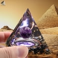 thumbnail image 4 of PULLIMORE Energy Pyramid Amethyst Crushed Stone, 7 Chakra Natural Crystal Healing Pyramid Energy Generator, Reiki Healing, Meditation, Yoga, Spiritual Balance Crystals Stones (Black), 4 of 9