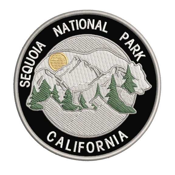 Wander Often! Sequoia National Park, California 3.5 Inch Iron Or Sew On Embroidered Fabric Badge Patch Seek Adventure, National Park Iconic Series