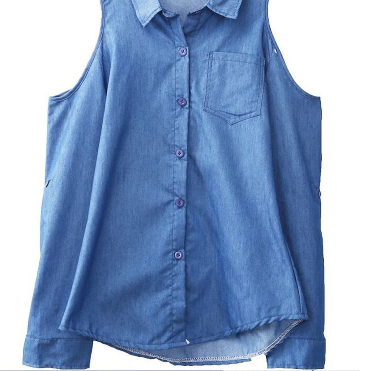 denim shirt womens walmart