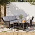 thumbnail image 1 of HOMETRENDS Belmont 4-Piece Patio Sectional Set, 1 of 7