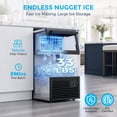 thumbnail image 3 of Snowyermine Residential/Commercial Ice Maker, 150 lbs/24H, 33 lb Storage Bin, Dual Water Inlet, Built-In or Freestanding Under Counter Ice Machine, Self-Cleaning for Restaurant, Bar, Cafe & Home, 3 of 13